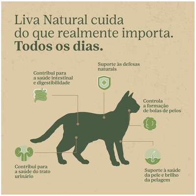 Ração Liva Natural Salmão e Goiaba Gatos Adultos