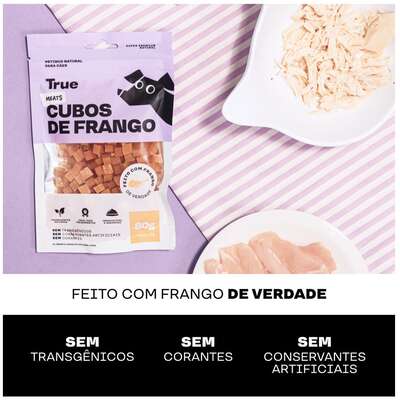 Petisco Natural True Meats Cubos de Frango para Cães