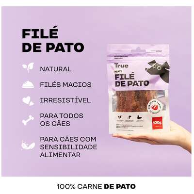 Petisco Natural True Meats Filé de Pato para Cães