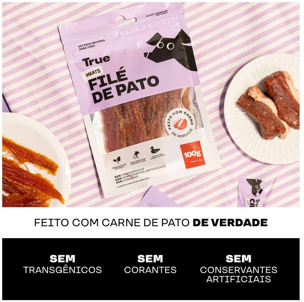 Petisco Natural True Meats Filé de Pato para Cães - 100 g