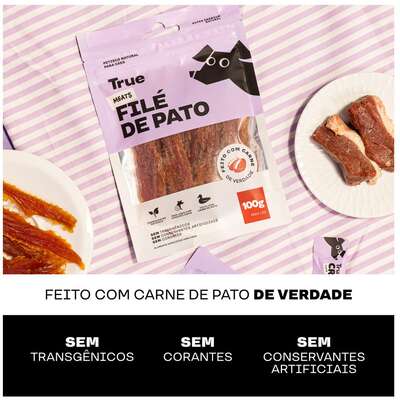 Petisco Natural True Meats Filé de Pato para Cães