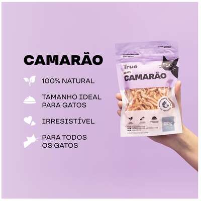 Petisco Natural True Meats Camarão para Gatos