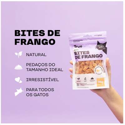 Petisco Natural True Meats Bites de Frango para Gatos