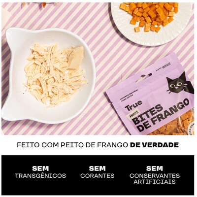 Petisco Natural True Meats Bites de Frango para Gatos
