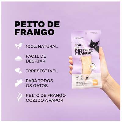 Petisco Natural True Meats Peito de Frango para Gatos