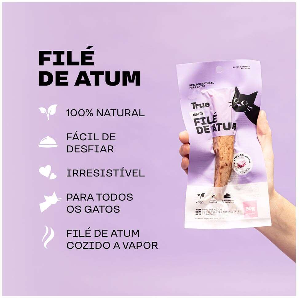 Petisco Natural True Meats Filé de Atum para Gatos - 30 g