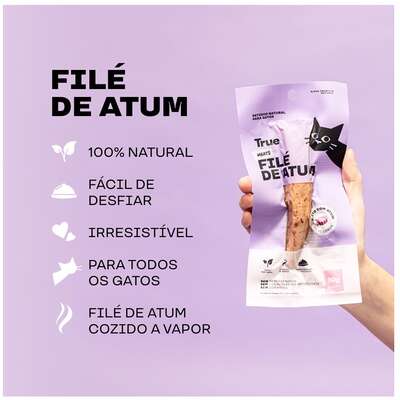 Petisco Natural True Meats Filé de Atum para Gatos