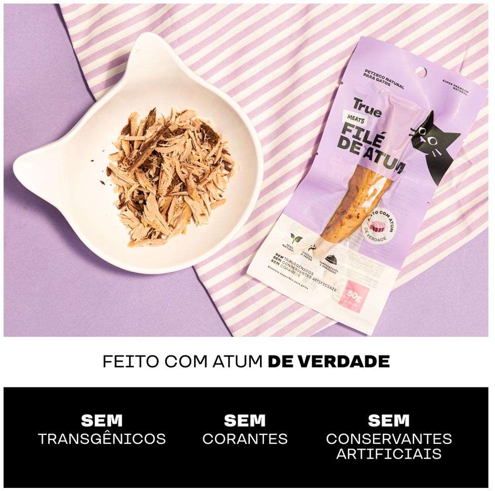 Petisco Natural True Meats Filé de Atum para Gatos - 30 g