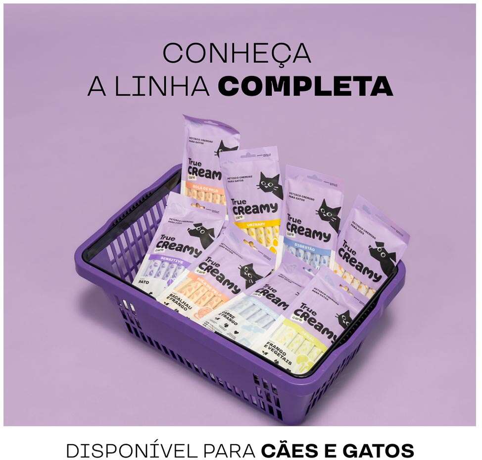 Petisco Cremoso True Creamy Care Renal Sabor Frango e Vegetais para Gatos - 1 Pacote (5 Unidades)