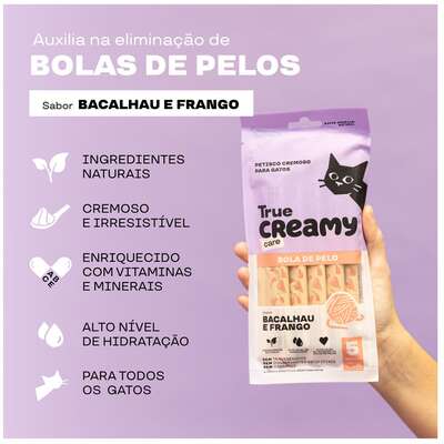 Petisco Cremoso True Creamy Care Urinary Sabor Pato e Frango para Gatos