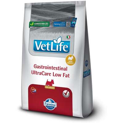 Ração Seca Farmina Vet Life Gastrointestinal UltraCare Low Fat para Cães Adultos Raças Mini e Pequenas