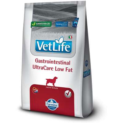 Ração Seca Farmina Vet Life Gastrointestinal UltraCare Low Fat para Cães Adultos Todas as Raças