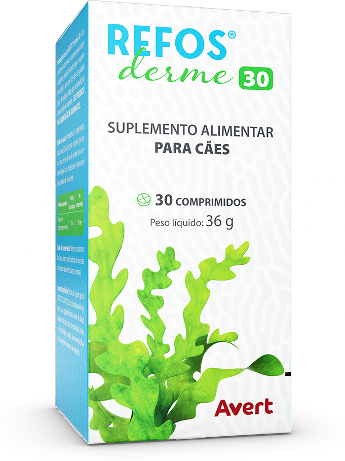 Suplemento Alimentar Avert Refos Derme para Cães - 30 Comprimidos