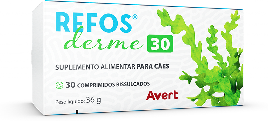 Suplemento Alimentar Avert Refos Derme para Cães - 30 Comprimidos