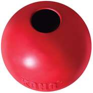 Brinquedo Bola Kong com Buraco Vermelha para Cães - Tam. P