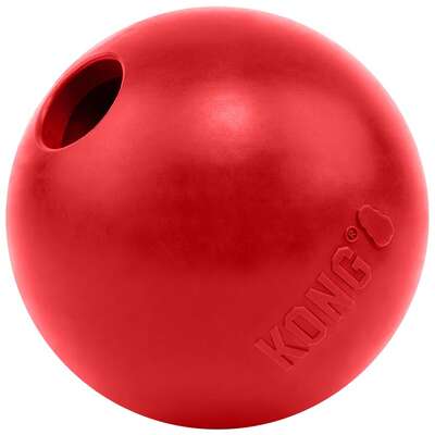 Brinquedo Bola Kong com Buraco Vermelha para Cães