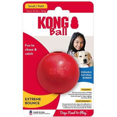 Brinquedo Bola Kong com Buraco Vermelha para Cães