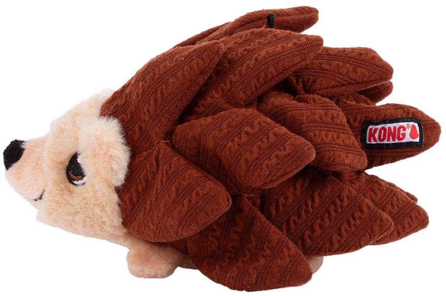 Brinquedo Pelúcia Kong Camadas Forage Ouriço Marrom Para Cães - Tam. M