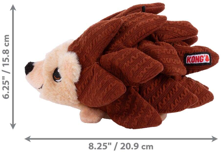 Brinquedo Pelúcia Kong Camadas Forage Ouriço Marrom Para Cães - Tam. M