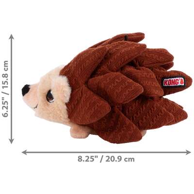 Brinquedo Pelúcia Kong Camadas Forage Ouriço Marrom Para Cães