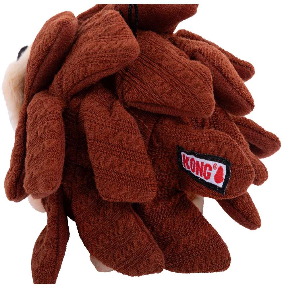 Brinquedo Pelúcia Kong Camadas Forage Ouriço Marrom Para Cães - Tam. M