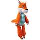 Brinquedo Pelúcia Kong Floppy Knots Fox Jumbo Laranja para Cães