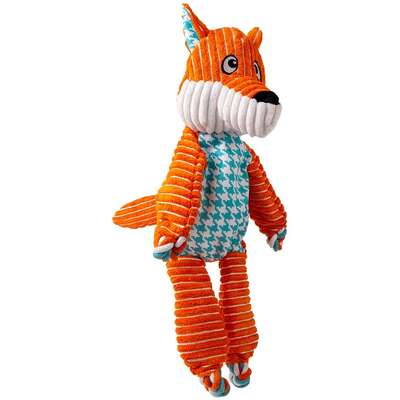 Brinquedo Pelúcia Kong Floppy Knots Fox Jumbo Laranja para Cães