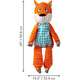 Brinquedo Pelúcia Kong Floppy Knots Fox Jumbo Laranja para Cães