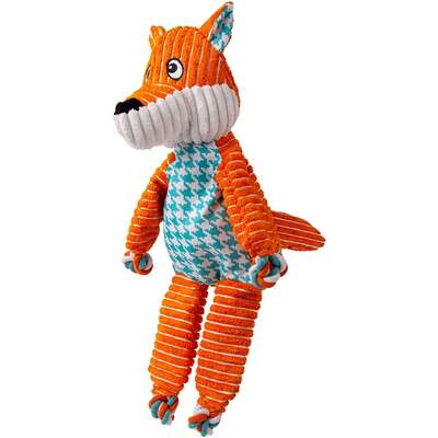 Brinquedo Pelúcia Kong Floppy Knots Fox Jumbo Laranja para Cães