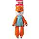 Brinquedo Pelúcia Kong Floppy Knots Fox Jumbo Laranja para Cães
