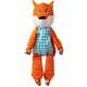 Brinquedo Pelúcia Kong Floppy Knots Fox Jumbo Laranja para Cães