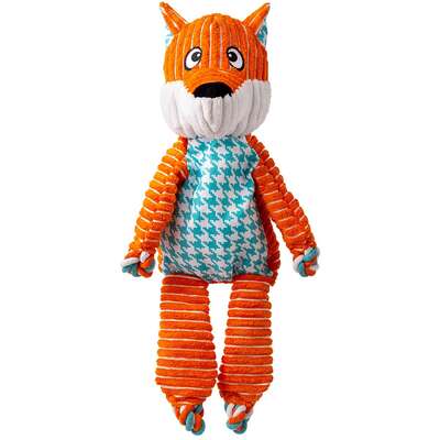 Brinquedo Pelúcia Kong Floppy Knots Fox Jumbo Laranja para Cães