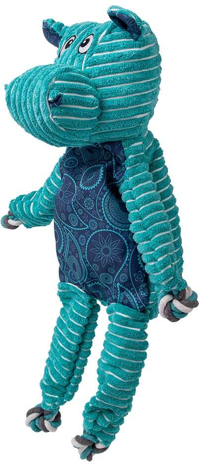 Brinquedo Pelúcia Kong Floppy Knots Hippo Jumbo Azul para Cães - Tam. Único