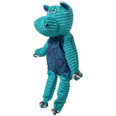 Brinquedo Pelúcia Kong Floppy Knots Hippo Jumbo Azul para Cães