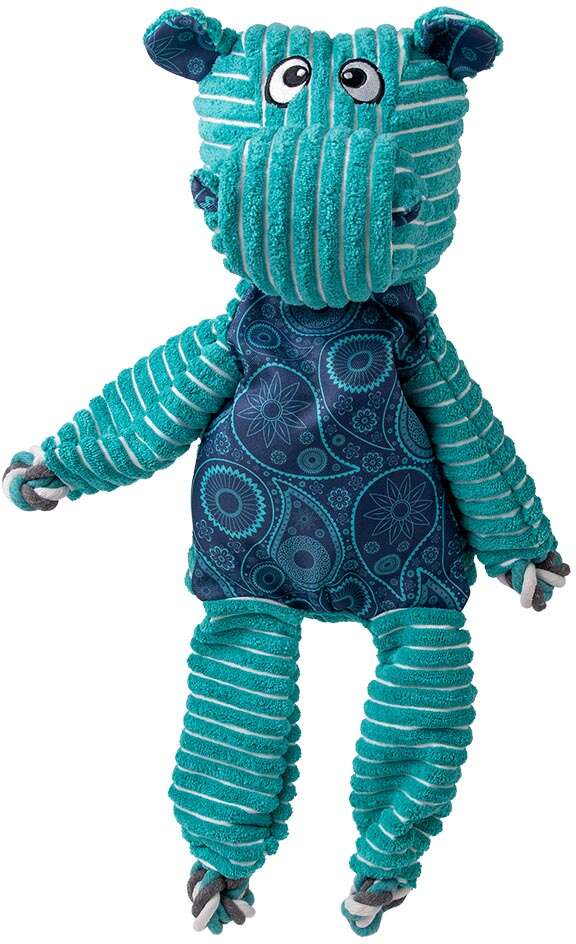 Brinquedo Pelúcia Kong Floppy Knots Hippo Jumbo Azul para Cães - Tam. Único
