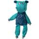 Brinquedo Pelúcia Kong Floppy Knots Hippo Jumbo Azul para Cães