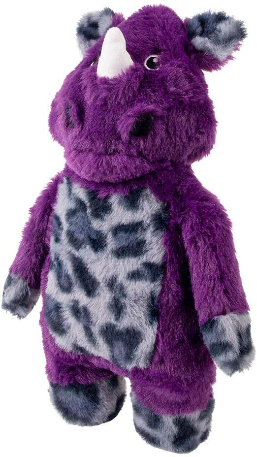 Brinquedo Pelúcia Kong Jungle Jamz Rinoceronte Roxo para Cães - Tam. Único