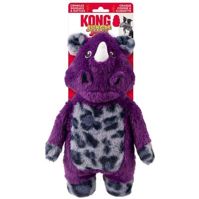 Brinquedo Pelúcia Kong Jungle Jamz Rinoceronte Roxo para Cães
