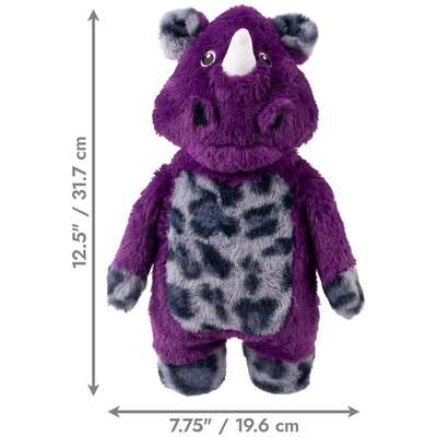 Brinquedo Pelúcia Kong Jungle Jamz Rinoceronte Roxo para Cães