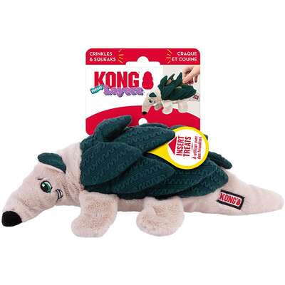 Brinquedo Pelúcia Kong Layerz Forage Armadillo Verde para Cães