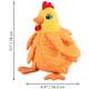 Brinquedo Pelúcia Kong Layerz Forage Hen Laranja para Cães