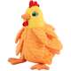 Brinquedo Pelúcia Kong Layerz Forage Hen Laranja para Cães