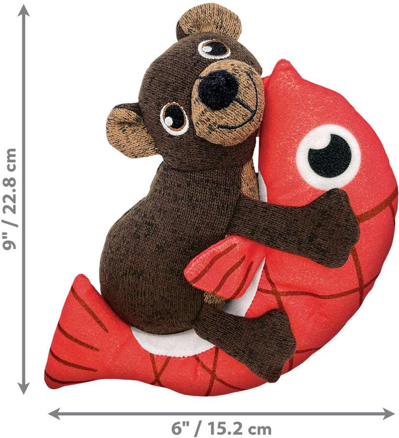 Brinquedo Pelúcia Kong Pull-A-Partz Pals Urso Marrom para Cães - Tam. Único