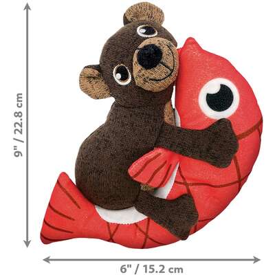 Brinquedo Pelúcia Kong Pull-A-Partz Pals Urso Marrom para Cães