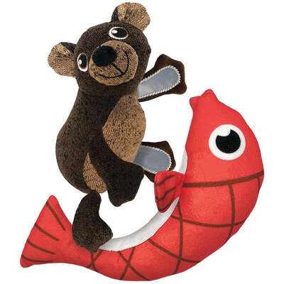 Brinquedo Pelúcia Kong Pull-A-Partz Pals Urso Marrom para Cães