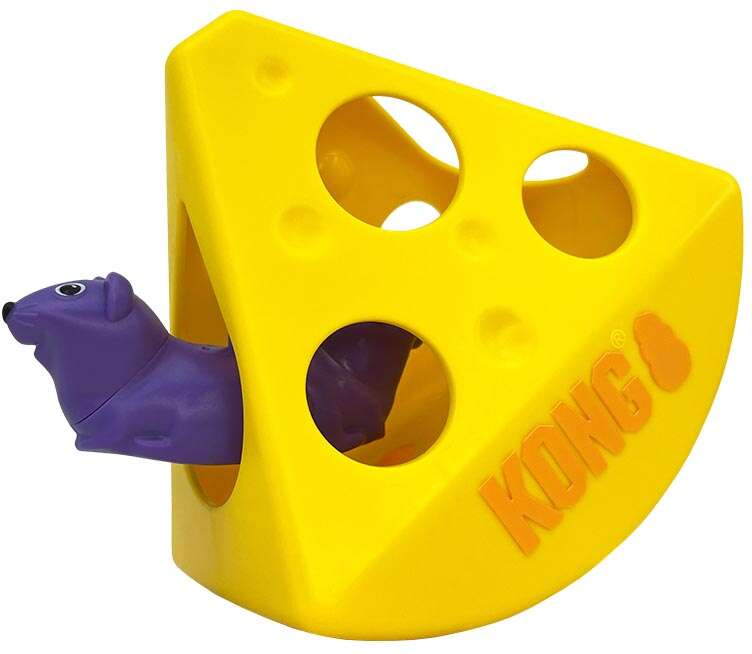 Brinquedo Recheável Kong Rewards Rocker Cheese Amarelo para Gatos - Tam. Único