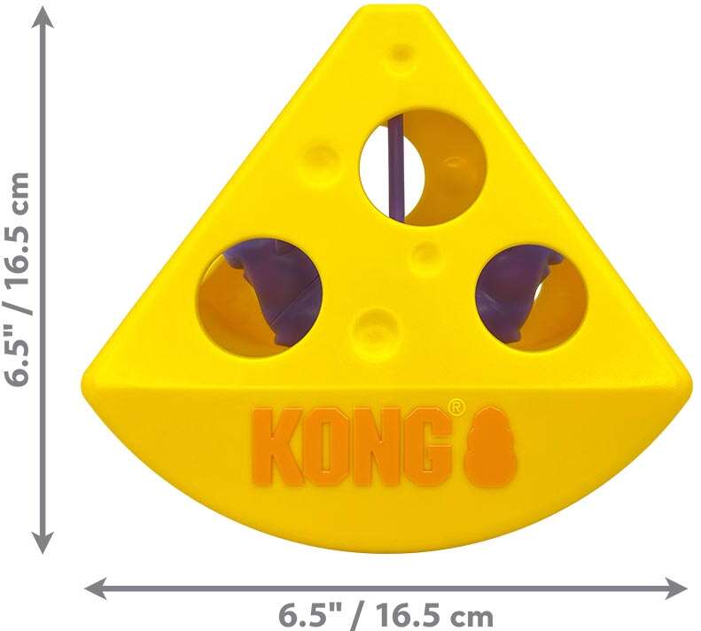 Brinquedo Recheável Kong Rewards Rocker Cheese Amarelo para Gatos - Tam. Único