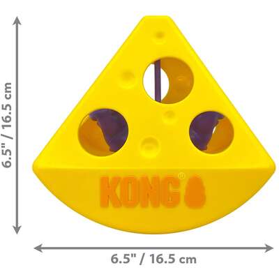 Brinquedo Recheável Kong Rewards Rocker Cheese Amarelo para Gatos