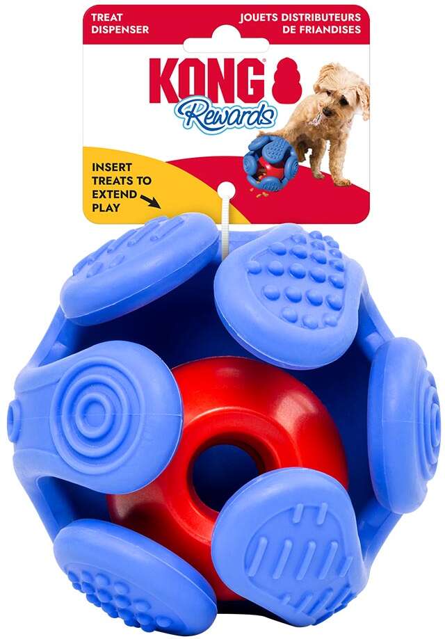 Brinquedo Recheável Kong Rewards Wrapz Azul para Cães - Tam. Único