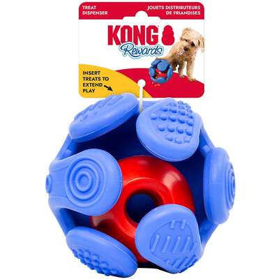 Brinquedo Recheável Kong Rewards Wrapz Azul para Cães